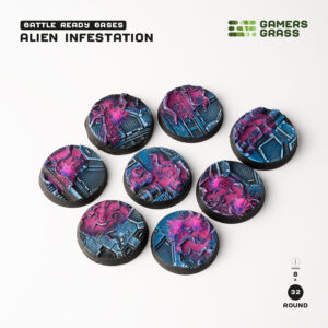 Gamers Grass - Alien Infestation Bases Round 32mm (x8)