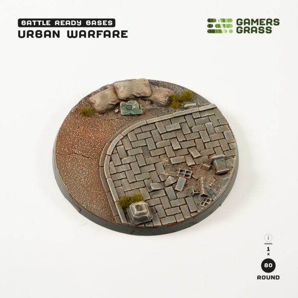 Gamers Grass - Urban Warfare Base Round 80mm (x1)