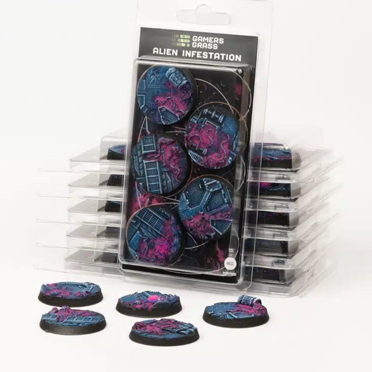 Gamers Grass - Alien Infestation Bases Round 40mm (x5)
