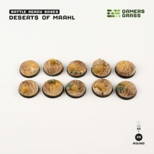 Gamers Grass - Deserts of Maahl Bases Round 25mm (x10)