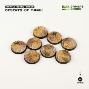 Gamers Grass - Deserts of Maahl Bases Round 32mm (x8)
