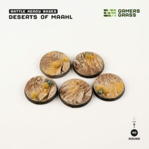 Gamers Grass - Deserts of Maahl Bases Round 40mm (x5)